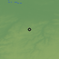 Shaded relief of the 49 km around Tervuren, drawn from the GMTED2010 grid