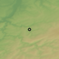 Shaded relief of the 49 km around Theux, drawn from the GMTED2010 grid