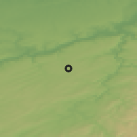 Shaded relief of the 49 km around Tinlot, drawn from the GMTED2010 grid