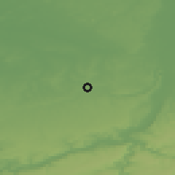 Shaded relief of the 49 km around Tongeren, drawn from the GMTED2010 grid