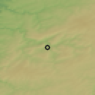 Shaded relief of the 49 km around Trois-Ponts, drawn from the GMTED2010 grid