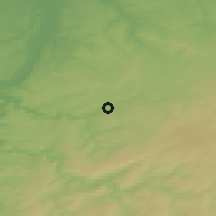 Shaded relief of the 49 km around Verviers, drawn from the GMTED2010 grid