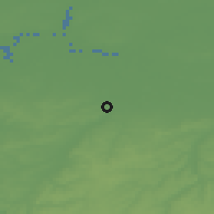 Shaded relief of the 49 km around Vilvoorde, drawn from the GMTED2010 grid