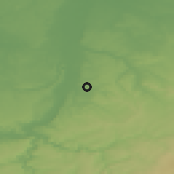 Shaded relief of the 49 km around Voeren, drawn from the GMTED2010 grid