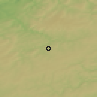 Shaded relief of the 50 km around Bertogne, drawn from the GMTED2010 grid