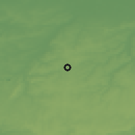 Shaded relief of the 49 km around Waterloo, drawn from the GMTED2010 grid