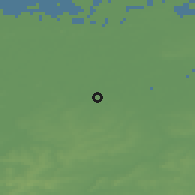 Shaded relief of the 49 km around Wetteren, drawn from the GMTED2010 grid