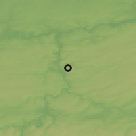 Shaded relief of the 49 km around Yvoir, drawn from the GMTED2010 grid