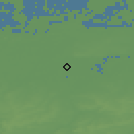 Shaded relief of the 49 km around Zele, drawn from the GMTED2010 grid