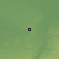 Shaded relief of the 49 km around Zutendaal, drawn from the GMTED2010 grid