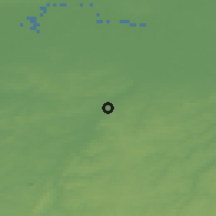 Shaded relief of the 49 km around Brussels, drawn from the GMTED2010 grid