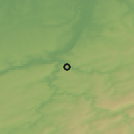 Shaded relief of the 49 km around Chaudfontaine, drawn from the GMTED2010 grid