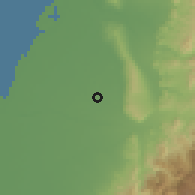 Shaded relief of the 58 km around Běidŏu, drawn from the GMTED2010 grid