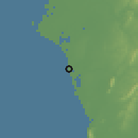 Shaded relief of the 58 km around Jiādìng, drawn from the GMTED2010 grid