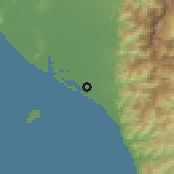 Shaded relief of the 58 km around Jiādōng, drawn from the GMTED2010 grid