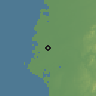 Shaded relief of the 58 km around Jiālĭ, drawn from the GMTED2010 grid