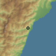 Shaded relief of the 58 km around Jīnfēng, drawn from the GMTED2010 grid
