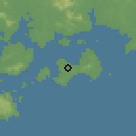 Shaded relief of the 58 km around Jīnníng, drawn from the GMTED2010 grid