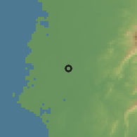 Shaded relief of the 58 km around Mádòu, drawn from the GMTED2010 grid
