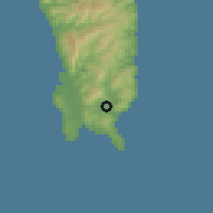 Shaded relief of the 58 km around Qiáotóu, drawn from the GMTED2010 grid