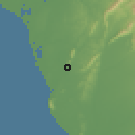 Shaded relief of the 58 km around Qiónglín, drawn from the GMTED2010 grid