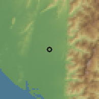 Shaded relief of the 58 km around Chángzhì, drawn from the GMTED2010 grid