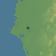 Shaded relief of the 58 km around Āndìng, drawn from the GMTED2010 grid