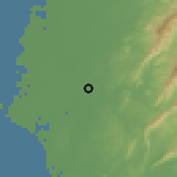 Shaded relief of the 58 km around Shànhuà, drawn from the GMTED2010 grid