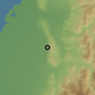 Shaded relief of the 58 km around Shètóu, drawn from the GMTED2010 grid