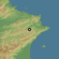 Shaded relief of the 58 km around Shuāngxī, drawn from the GMTED2010 grid