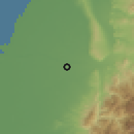 Shaded relief of the 58 km around Cìtóng, drawn from the GMTED2010 grid