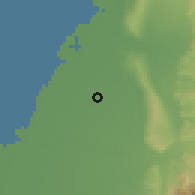 Shaded relief of the 58 km around Xīhú, drawn from the GMTED2010 grid