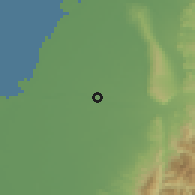 Shaded relief of the 58 km around Xīzhōu, drawn from the GMTED2010 grid