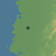 Shaded relief of the 58 km around Yánshuĭ, drawn from the GMTED2010 grid
