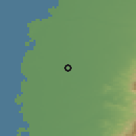 Shaded relief of the 58 km around Yuáncháng, drawn from the GMTED2010 grid