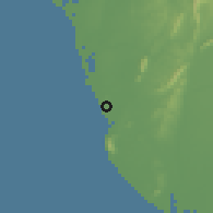Shaded relief of the 58 km around Zĭguān, drawn from the GMTED2010 grid