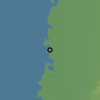 Shaded relief of the 58 km around Dōngshì, drawn from the GMTED2010 grid