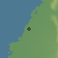 Shaded relief of the 58 km around Fāngyuàn, drawn from the GMTED2010 grid