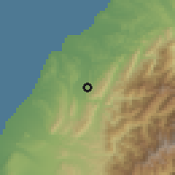 Shaded relief of the 58 km around Gōngguăn, drawn from the GMTED2010 grid