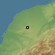 Shaded relief of the 58 km around Guīshān, drawn from the GMTED2010 grid