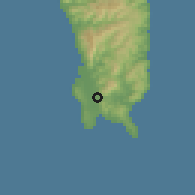 Shaded relief of the 58 km around Héngchūn, drawn from the GMTED2010 grid
