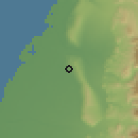 Shaded relief of the 58 km around Huātán, drawn from the GMTED2010 grid