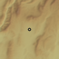 Shaded relief of the 54 km around Dangara, drawn from the GMTED2010 grid