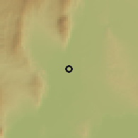 Shaded relief of the 54 km around Jilikul, drawn from the GMTED2010 grid