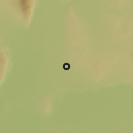 Shaded relief of the 54 km around Bolshevik, drawn from the GMTED2010 grid