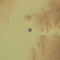 Shaded relief of the 54 km around Moskovskiy, drawn from the GMTED2010 grid