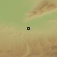 Shaded relief of the 53 km around Nau, drawn from the GMTED2010 grid