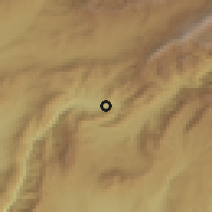 Shaded relief of the 54 km around Nurak, drawn from the GMTED2010 grid
