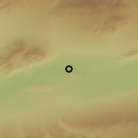 Shaded relief of the 53 km around Palas, drawn from the GMTED2010 grid