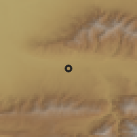 Shaded relief of the 53 km around Panjakent, drawn from the GMTED2010 grid